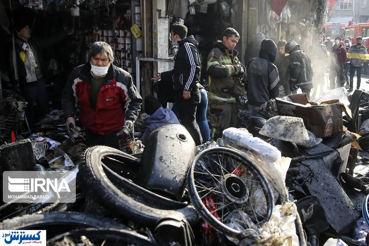 تصاویر/ حادثه آتشسوزی در میدان رازی