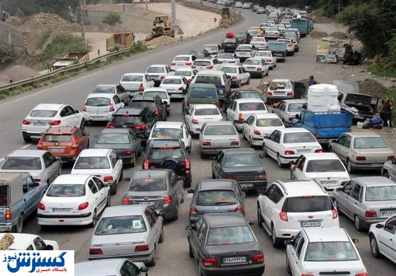 ترافیک نیمه سنگین تا سنگین در محورهای هراز و چالوس