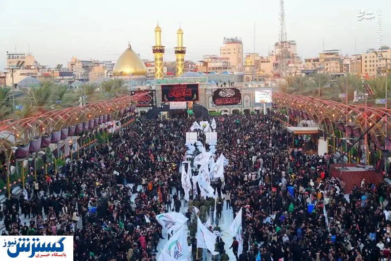 عزدارای نیروهای حشد الشعبی در بین الحرمین + عکس