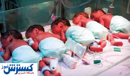 مادر ۳۳ ساله ۵ قلو به دنیا آورد