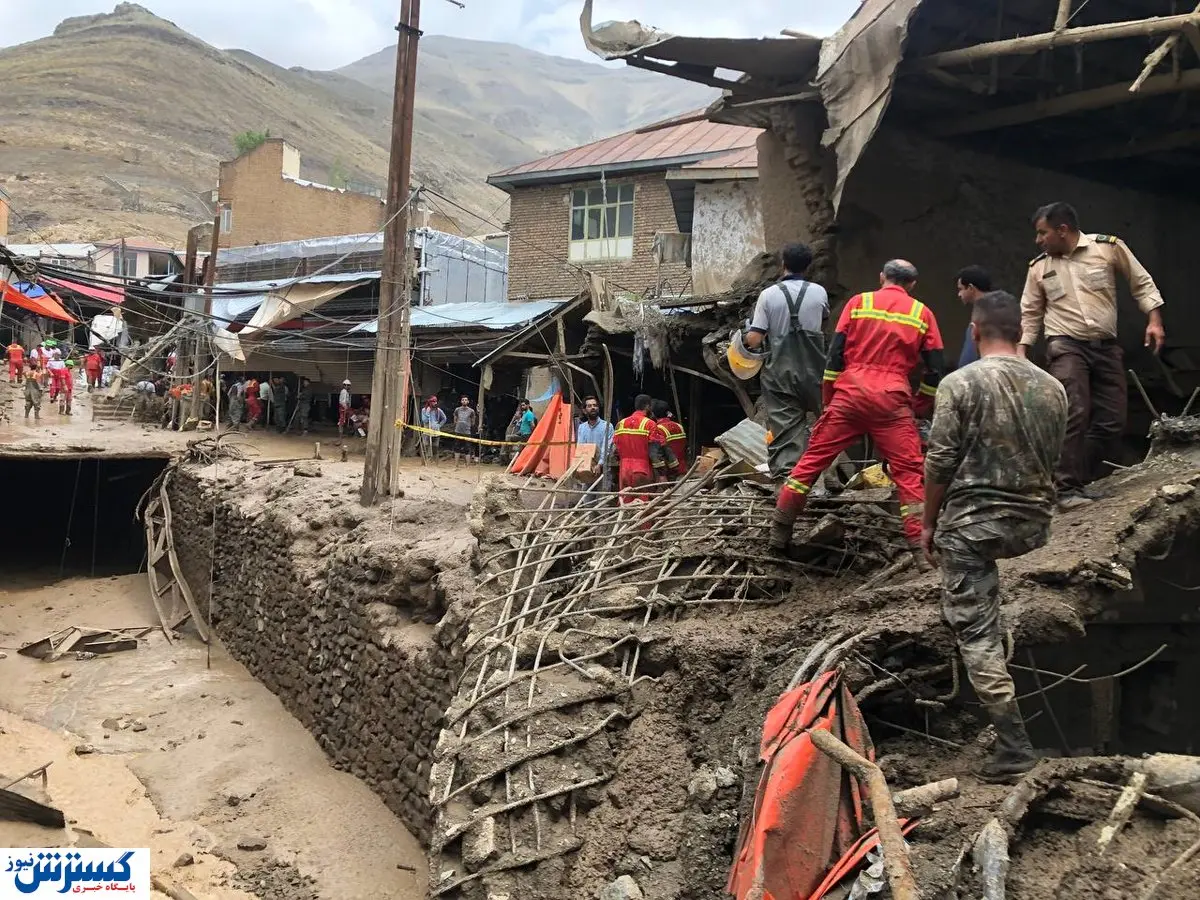 اولین تصاویر منطقه امام زاده داوود بعد از سیل وحشتاک امروز