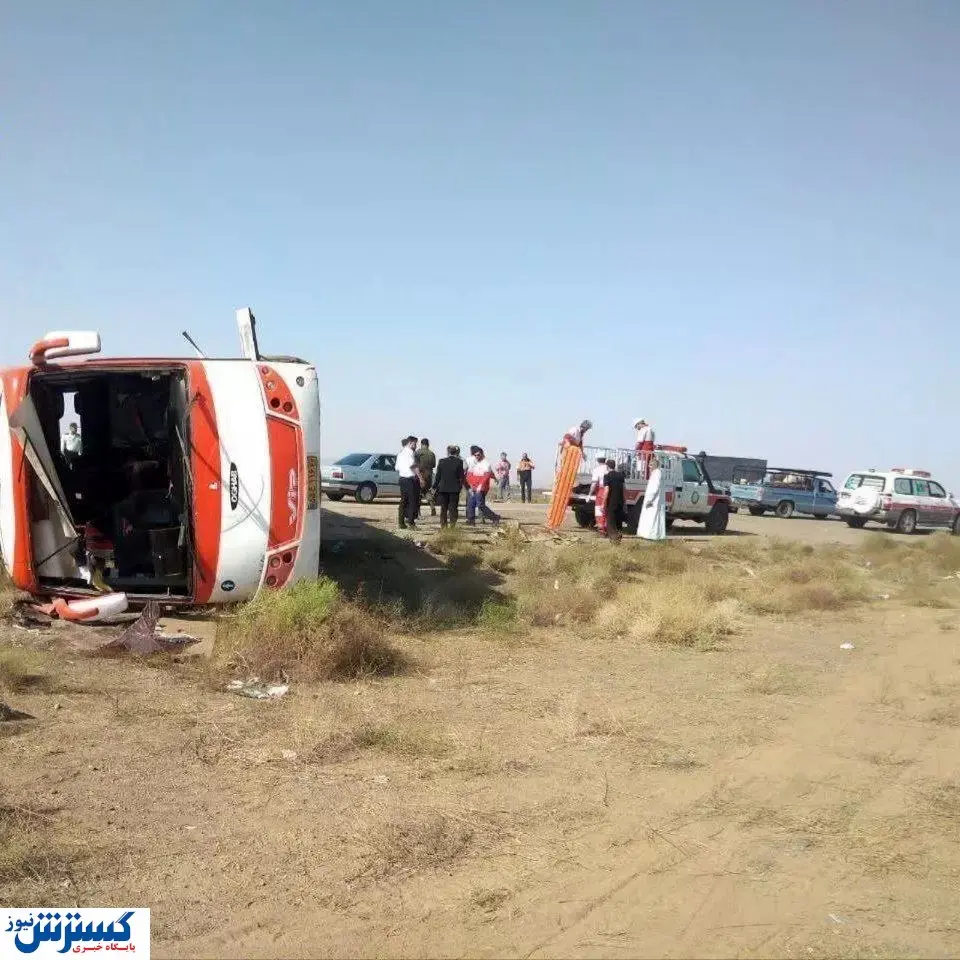 واژگونی اتوبوس زائران عراقی در سبزوار + جزئیات